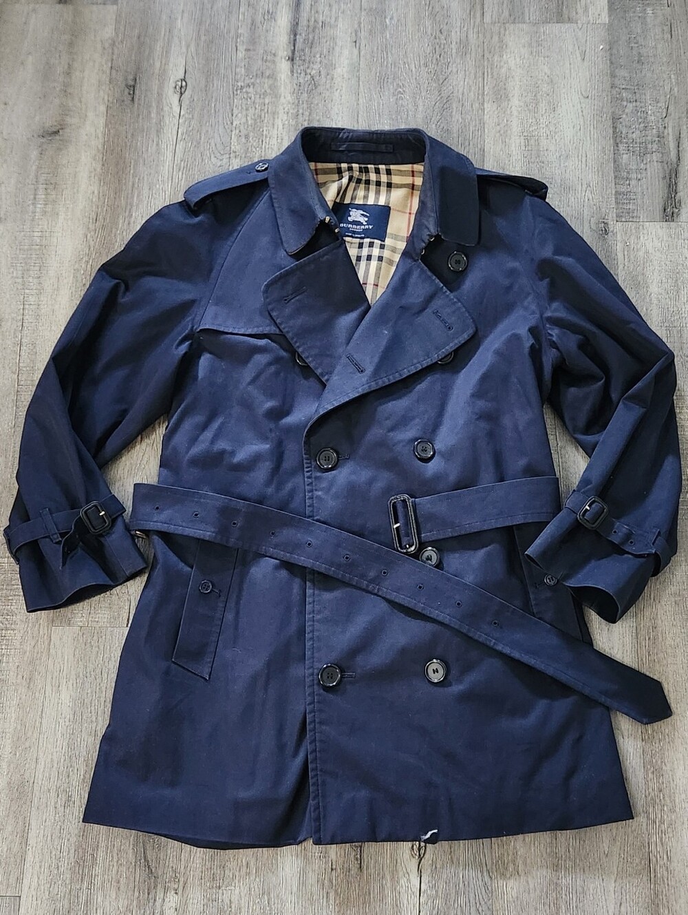Burberry Classic Double Breasted Trench Coat Iconic Navy - Picture 12 of 16